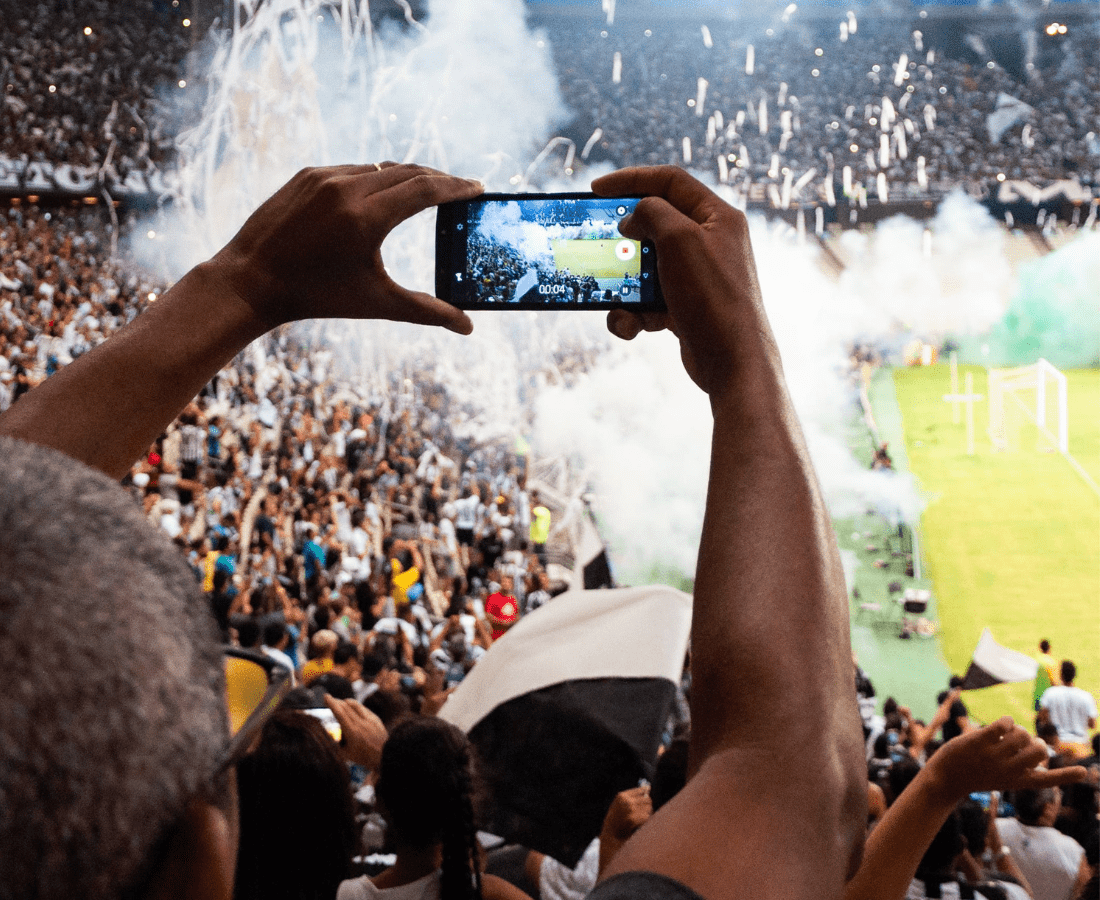 football supporter at match