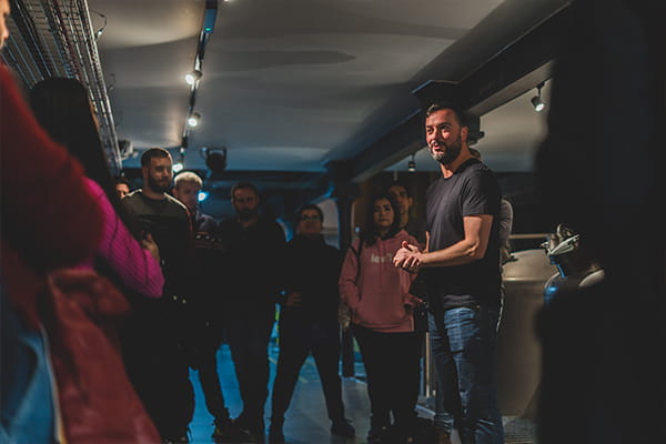 Tour group at Holyrood Distillery