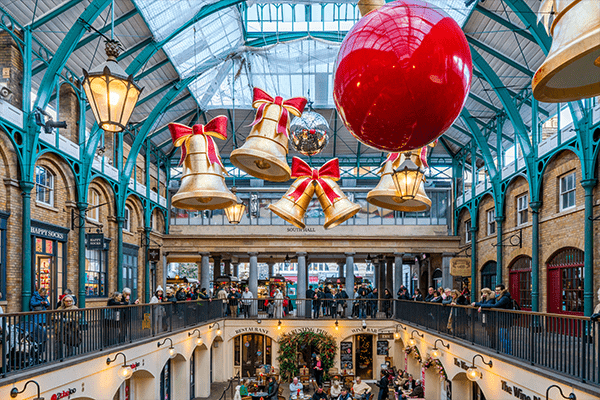 Christmas decorations at Covent Garden