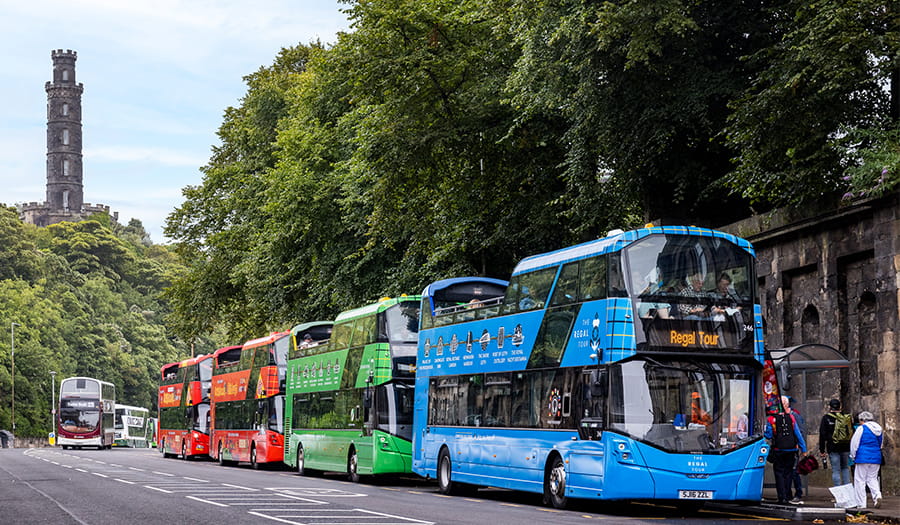 Edinburgh tour buses