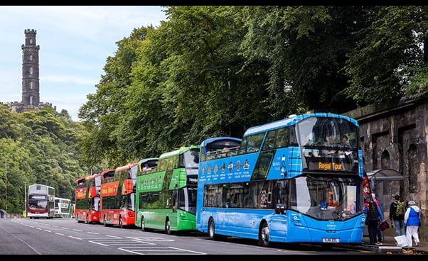 Edinburgh tour buses